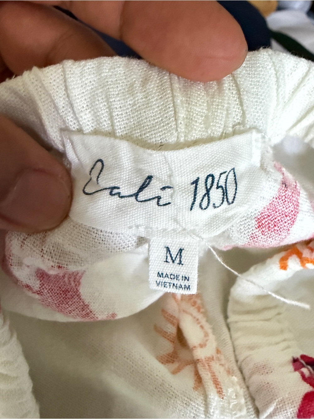 Cali 1850 Women's Linen Pull-On Beach Seaside Print Pants Size M New - Picture 6 of 13